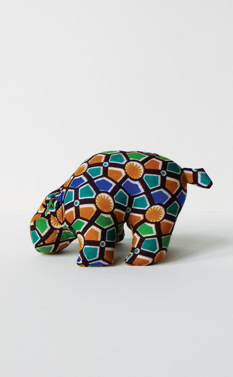 Mosaic Fabric Hippo
